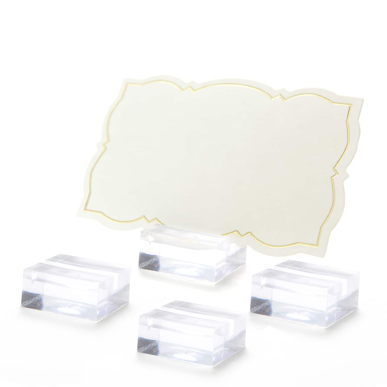 6 Packs: 12 ct. (72 total) Clear Place Card Holders by Celebrate It™